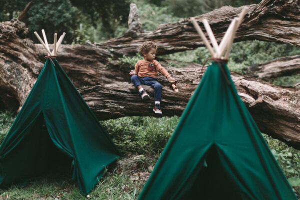 kids green teepee play tent forest
