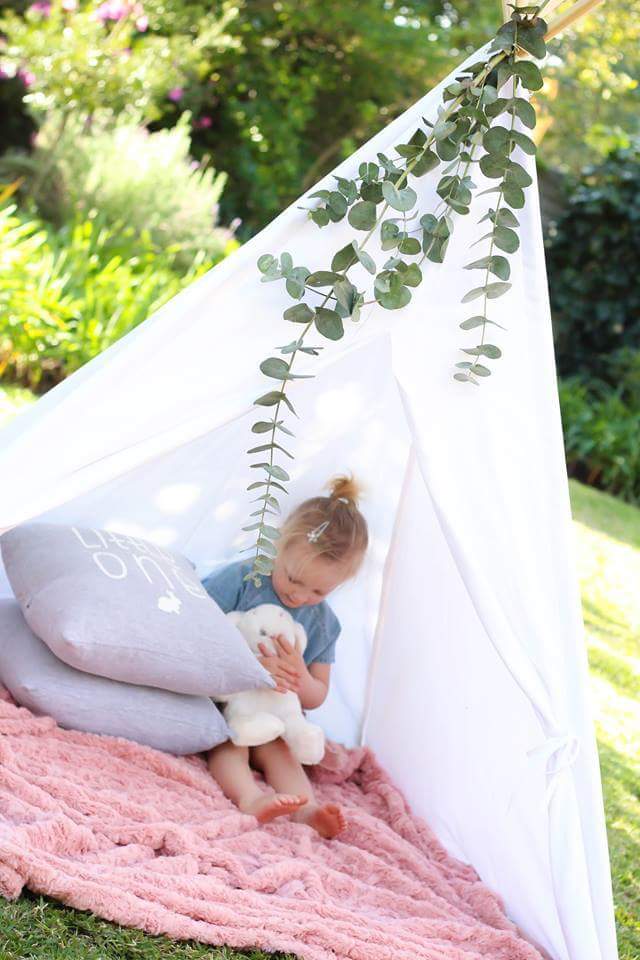 kids white teepee play tent outdoor