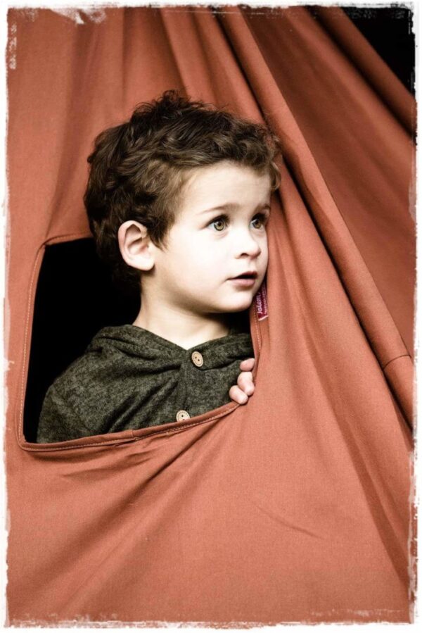 kids brown teepee play tent window